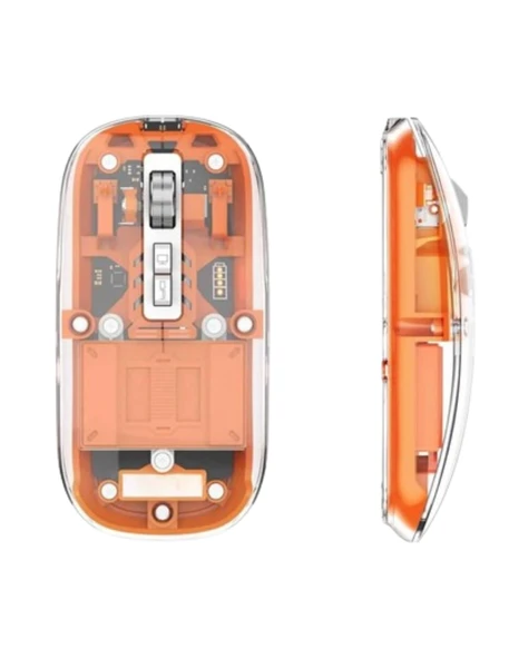 Sessiz Tıklamalı Şeffaf Mouse Bluetooth Ve Usb Uyumlu - Resim 3