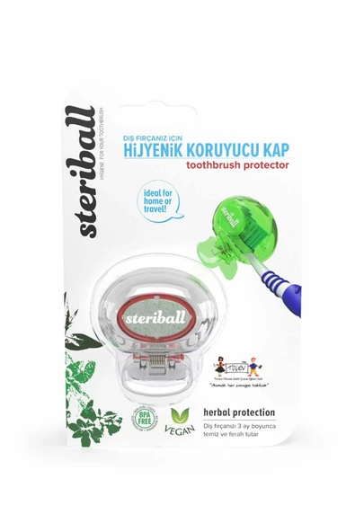 Steriball Diş Fırçası Koruma Kabı - Şeffaf ürün görseli 1