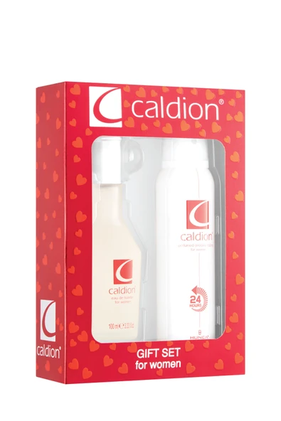 2 ADET Caldion Set Kadın 100 ml EDT + Deodorant - Resim 2