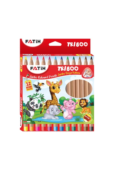 4 ADET Fatih Kuru Boya Tribo 12 Renk Jumbo Üçgen ürün görseli 1