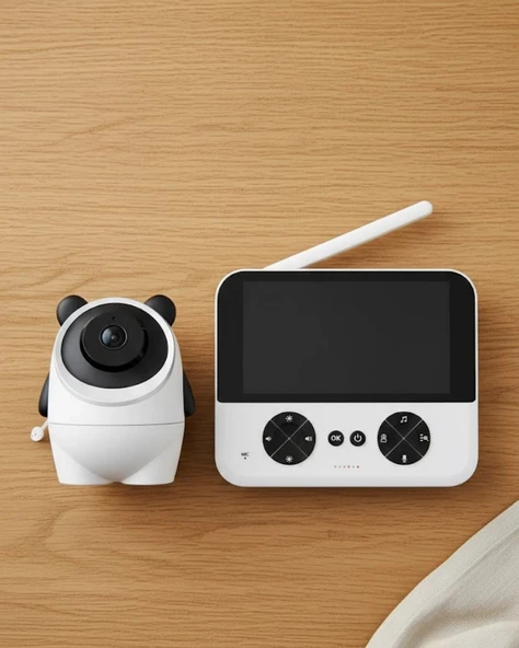 720p Hd Gece Görüşlü Kablosuz Bebek Kamerası İki Yönlü Sesli ürün görseli 1