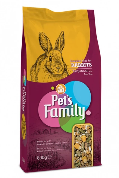 2 ADET Pets Family Tavşan Yemi 800g ürün görseli 1