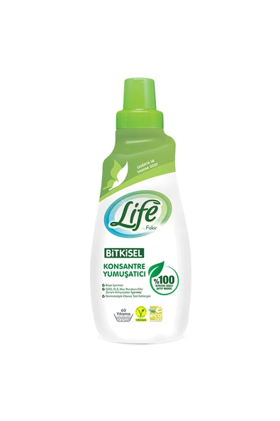4 ADET Life by Fakir Bitkisel Konsantre Çamaşır Yumuşatıcısı 1500 ml (60 yıkama) ürün görseli 1
