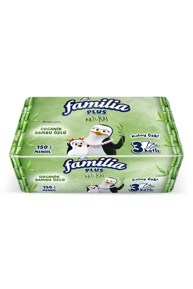 2 ADET Familia Plus Natural Çek Al Mendil 150'li ürün görseli 1