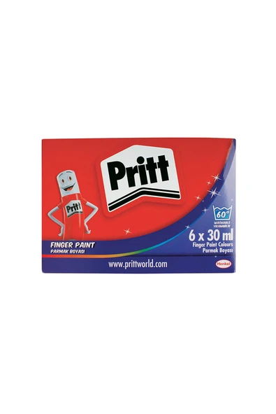 3 ADET Pritt Parmak Boyası 6 Renk 30 Ml ürün görseli 1