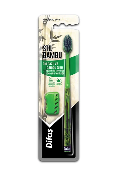 2 ADET Difaş Diş Fırçası Stil Bambu ürün görseli 1