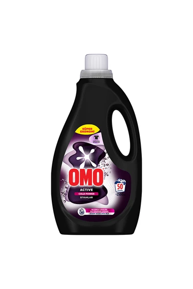 4 ADET Omo Sıvı Çamaşır Deterjanı Siyahlar 50 Yıkama 2500 ml ürün görseli 1