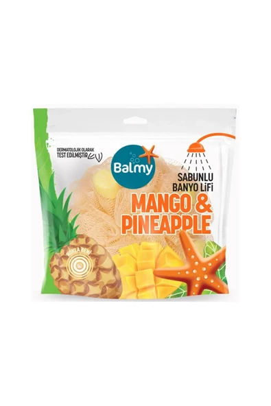 4 ADET Balmy Sabunlu Banyo Lifi Mango Ananas ürün görseli 1