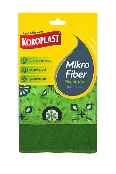 3 ADET Koroplast Mikrofiber Mutfak Bezi 2'li ürün görseli 1