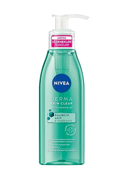 2 ADET Nivea Derma Skin Clear Sivilce Karşıtı Yüz Temizleme Jeli 150ml ürün görseli 1