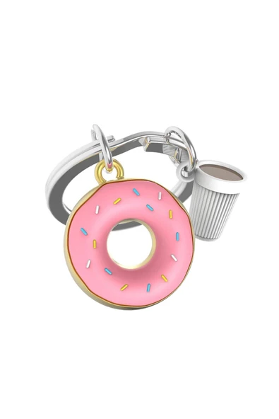 4 ADET Metalmorphose Donut Anahtarlık Pembe-Gümüş MTM324-01 ürün görseli 1