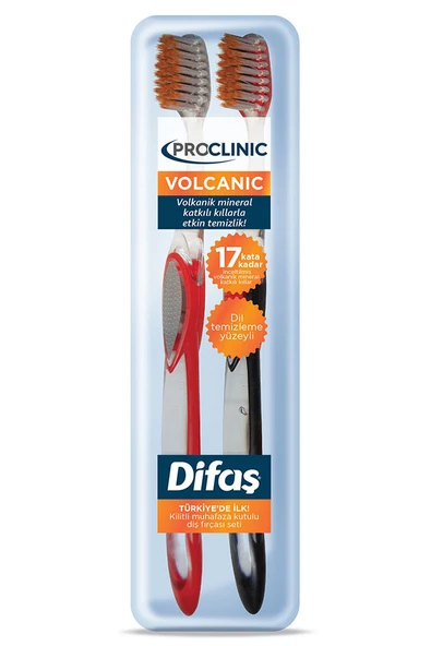 Difaş Diş Fırçası Proclinic Volkanik 2'li ürün görseli 1