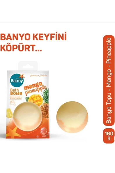 4 ADET Balmy Mango Ananas Banyo Topu 160 g ürün görseli 1