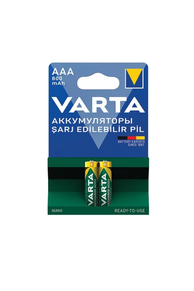 3 ADET Varta Pil Rechargeable Power 2'li İnce Pil 800 Ma ürün görseli 1