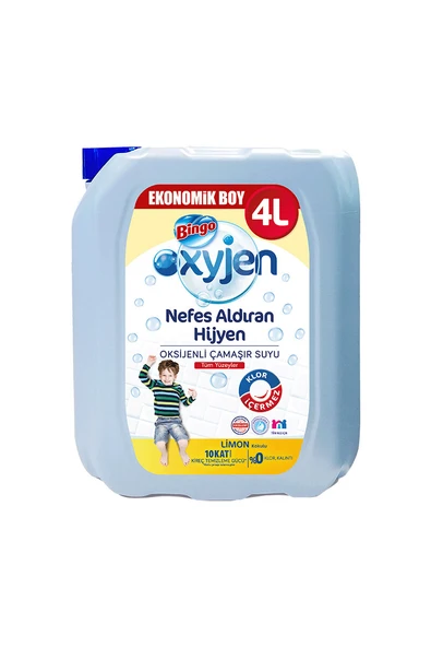 3 ADET Bingo Oksijen Çamaşır Suyu 4 L Limon ürün görseli 1