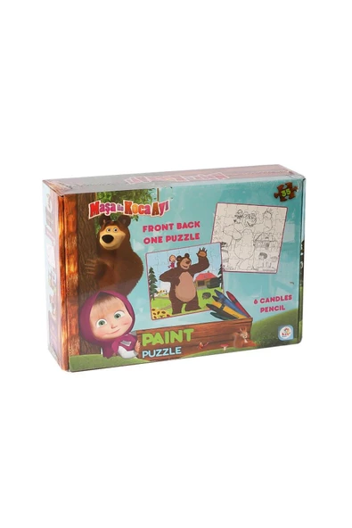 4 ADET Maşa Ve Koca Ayı Boyamalı Puzzle 35 Parça ürün görseli 1