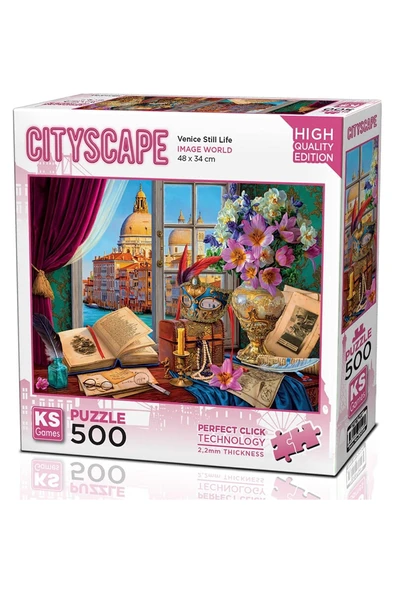 2 ADET KS Puzzle Venice Still Life 500 Parça ürün görseli 1