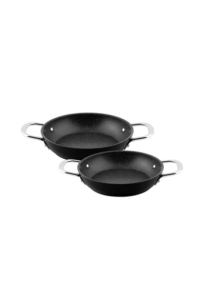 2 ADET Hisar Nova Pro Granit Metal Kulp 2 Parça Sahan Seti ürün görseli 1