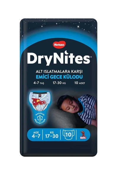 2 ADET Huggies Bebek Bezi Dry Nites Small Erkek 17-30 kg 10 Ped ürün görseli 1