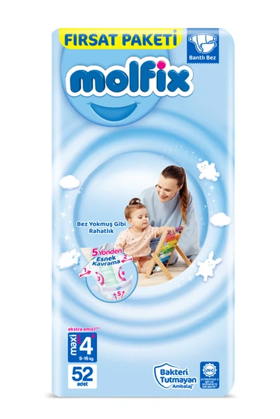 Molfix Bebek Bezi Fırsat Paketi (4+) Maxiplus 9-16 kg 52'li ürün görseli 1