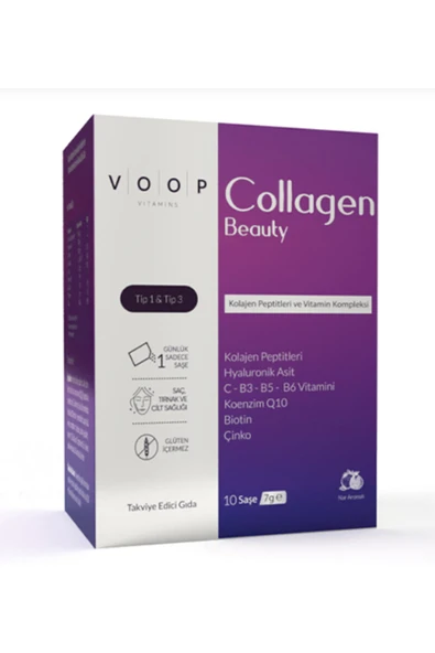 3 ADET VOOP Collagen Beauty Kolajen 10 Saşe ürün görseli 1
