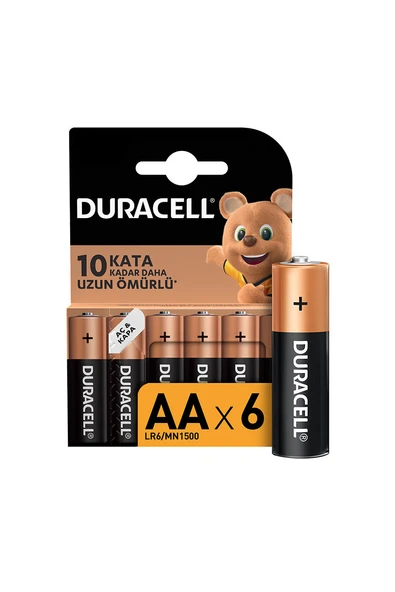 2 ADET Duracell 6'Lı Kalem Pil AA ürün görseli 1