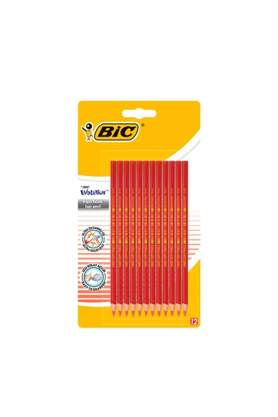 BIC Evolution 12'li Kırmızı Kopya Kalemi ürün görseli 1
