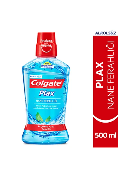 4 ADET Colgate Ağız Suyu Nane Ferahlığı Plax 500 ml ürün görseli 1