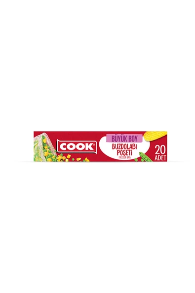 3 ADET Cook Buzdolabı Poşeti Büyük Boy 30X45 Cm 20 Yaprak ürün görseli 1