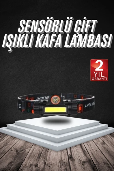 Kafa Lambası Çalışma Işığı Süper Parlak Mıknatıslı Lityum Lion Pilli ürün görseli 1