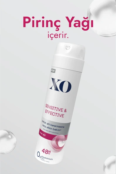 4 ADET XO Deodorant 150ml Sensitive And Effective - Resim 2