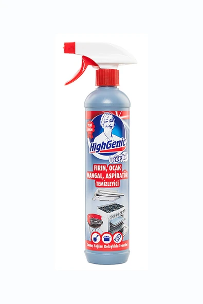 4 ADET Highgenic Fırın,Ocak,Mangal,Aspiratör Temizleyici Köpük 500 ml ürün görseli 1