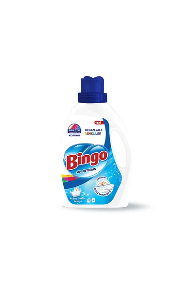 4 ADET Bingo Sıvı Çamaşır Deterjanı Beyaz Sabun 40 Yıkama 2600 ml ürün görseli 1