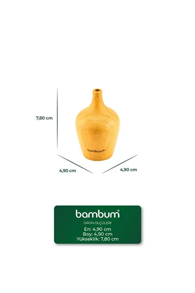 3 ADET Bambum Braga Bambu Vazo 7,8*4,9 cm - Resim 2
