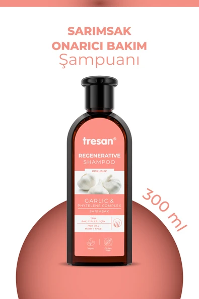 3 ADET Tresan Şampuan 300 ml Sarımsak Onarıcı Bakım ürün görseli 1