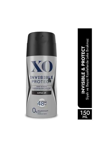 4 ADET Xo Deodorant Erkek 150ml Invisible Protect ürün görseli 1