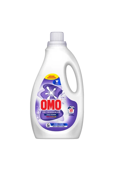 3 ADET Omo Sıvı Çamaşır Deterjanı Sık Yıkananlar 50 Yıkama 2500 ml ürün görseli 1