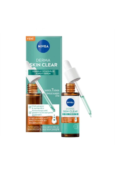 3 ADET Nivea Derma Skin Sivilce Karşıtı Serum 30 ml ürün görseli 1