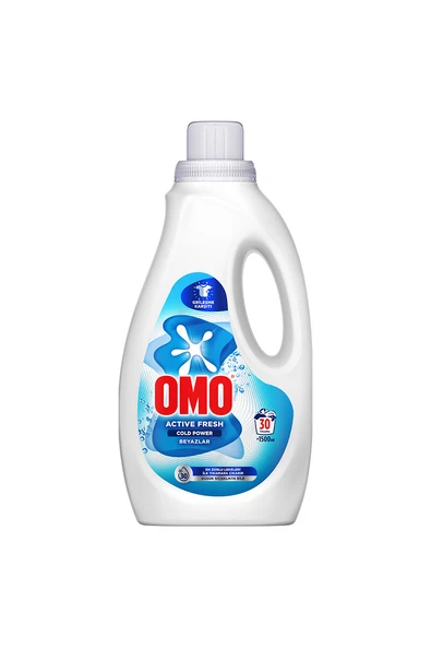 3 ADET Omo Sıvı Çamaşır Deterjanı Active Fresh Beyazlar 30 Yıkama 1500 ml ürün görseli 1