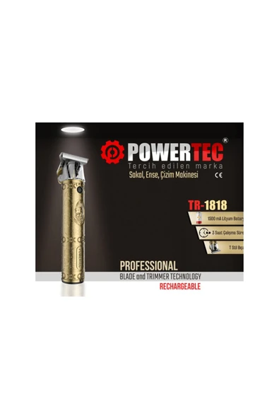 3 ADET Powertec Ense Sakal Kesme Makinesi TR1818 ürün görseli 1
