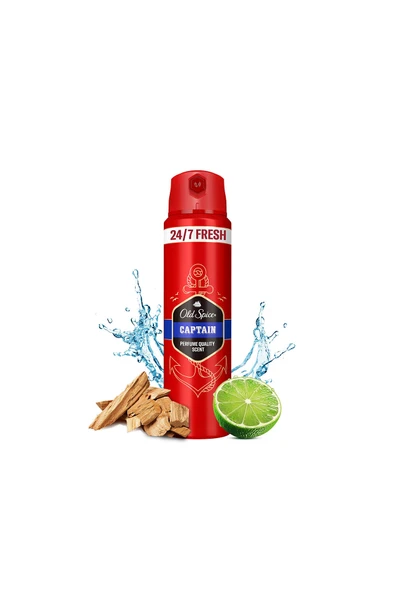 3 ADET Old Spice Captain Deodorant 150 ml - Resim 2