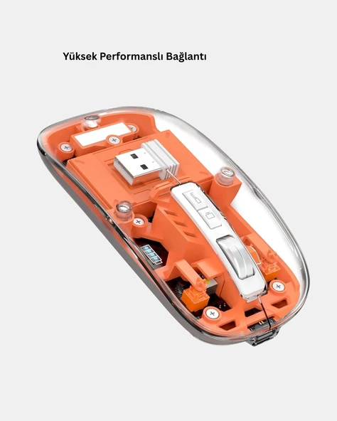 Kablosuz Çift Modlu Mouse - Bluetooth 5.0 + 2.4ghz - Resim 4