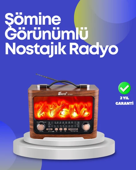 Taşınabilir Kamp Hoparlörü - Solar Şarjlı, Şömine Efektli, 7w Güçlü Ses ürün görseli 1
