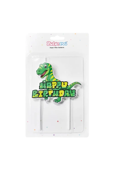 2 ADET Balonevi Dinazor Şekilli Happy Birthday Mum ürün görseli 1