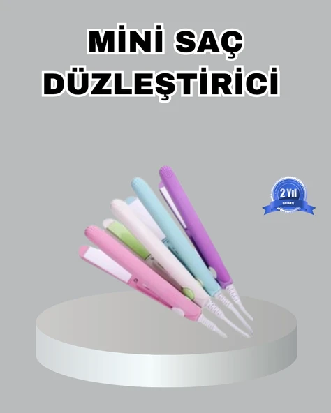 Mini Seramik Saç Düzleştirici - Kompakt Boy, 180°c Hızlı Isınma, Seyahat Tipi ürün görseli 1