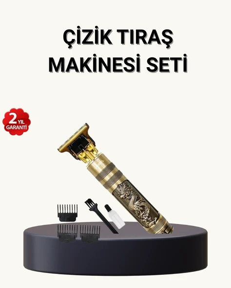 Profesyonel Çizik Tıraş Makinesi - T Çelik Bıçaklı, 120 Dakika Şarjlı Kullanım, 3 Başlıklı ürün görseli 1