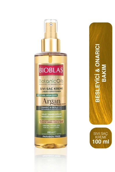 3 ADET Bioblas Botanic Oils Sıvı Saç Kremi 200 ml Argan ürün görseli 1