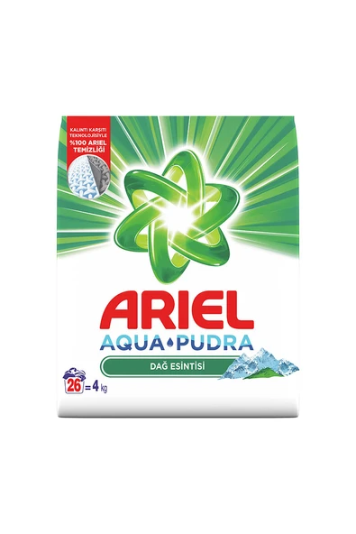 2 ADET Ariel Çamaşır Deterjanı 4 kg Dağ Esintisi Beyazlar ürün görseli 1