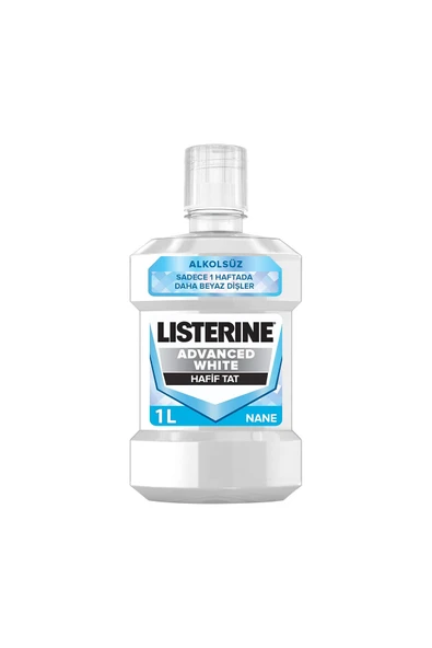 2 ADET Listerine Ağız Suyu Advanced White Hafif Tat 1000ML ürün görseli 1
