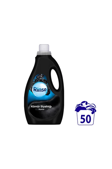 2 ADET Rinso Sıvı Bakım Deterjanı Kömür Siyahlığı 50 Yıkama 2500 ml ürün görseli 1